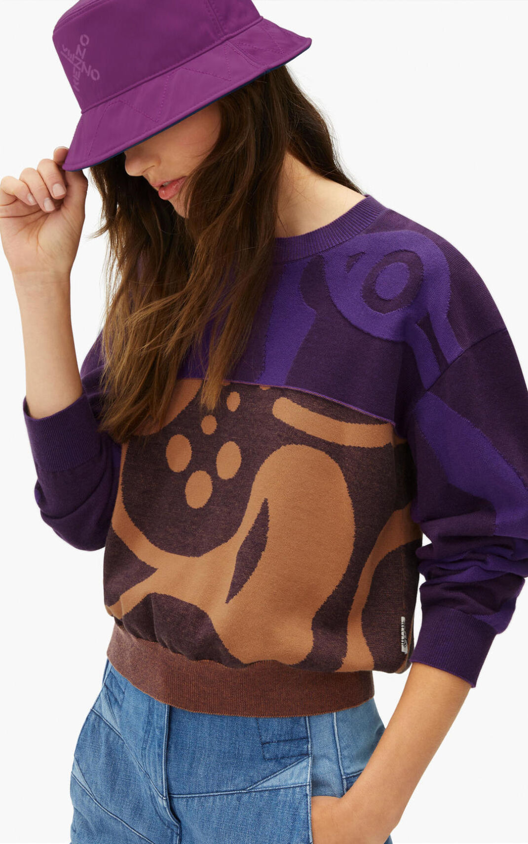 Kenzo K Tiger Jerseys Mujer Moradas | 2863705-RG